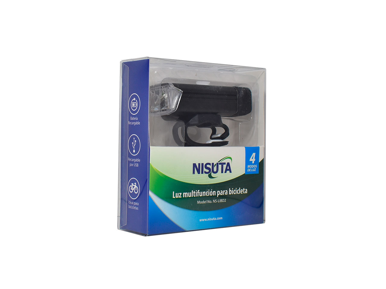 LUZ MULTIFUNCION PARA BICICLETA, CON BATERIA RECARGABLE   (NSLIBD2)